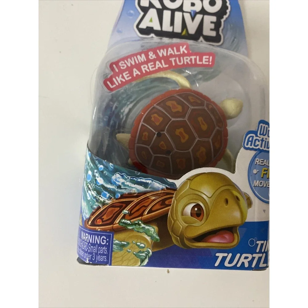 Zuru Robo Alive Real Life Robotic Pet Water Activated Swims Tiny Turtle New